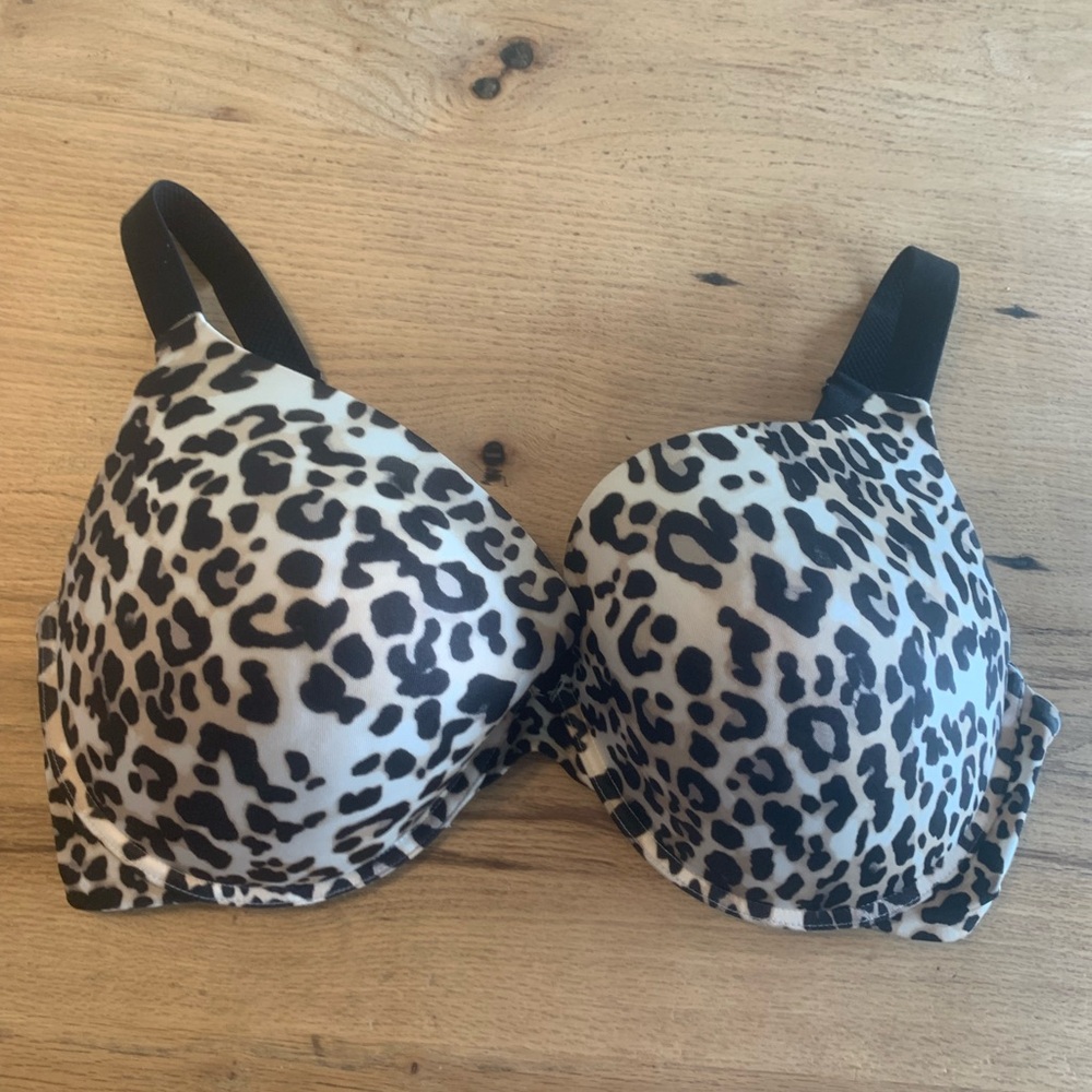 Sweet Treasures Leopard Print Bra Black‎ Tan Women’s 44DDD Preloved